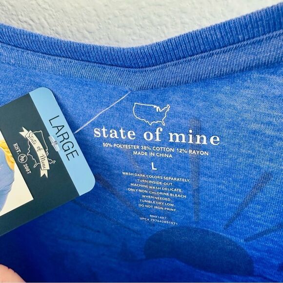 State Of Mine Blue Florida Long Sleeve Tee Size L NWT - Picture 5 of 5